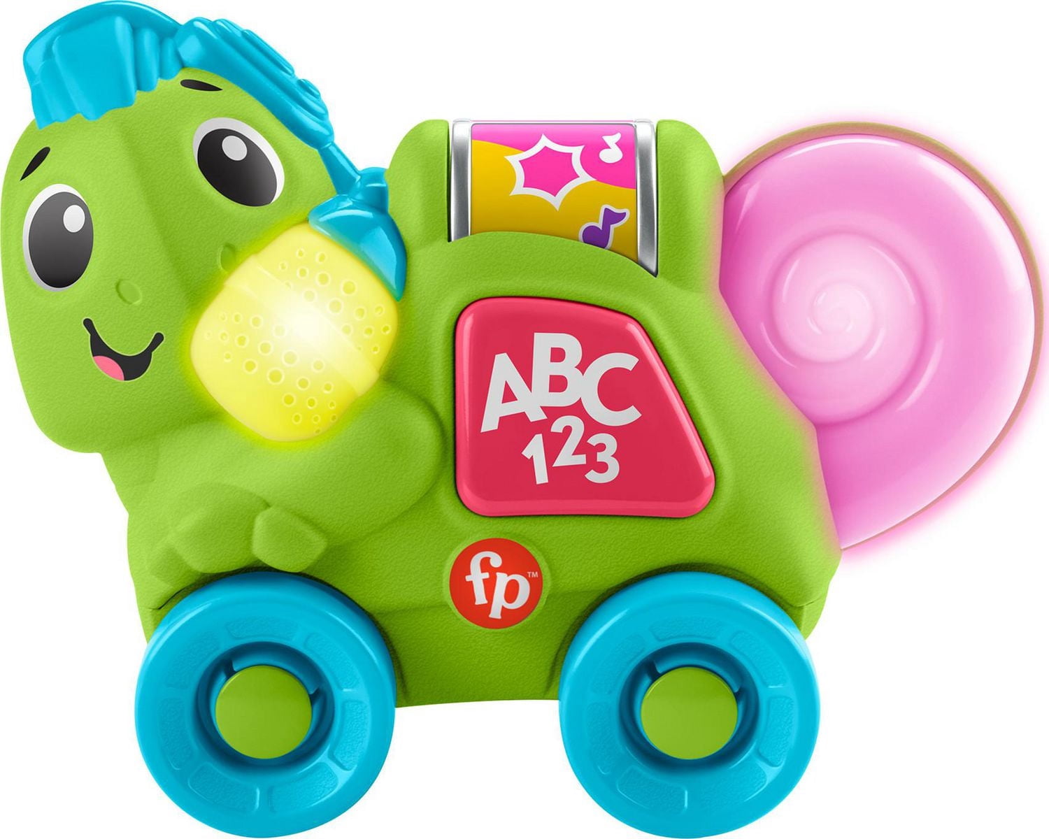 Fisher-Price Link Squad Crawl ‘n Colors Chameleon Learning Toy with Music & Lights, Infant 9+ Months