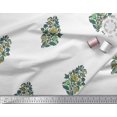 thumbnail image 2 of Soimoi Modal Satin Fabric Leaves & Floral Block Print Fabric by Yard 42 Inch Wide, 2 of 3