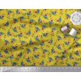 thumbnail image 3 of Soimoi Polyester Crepe Fabric Text,Rugby Ball & Bird Cartoon Decor Fabric Printed Yard 42 Inch Wide, 3 of 3