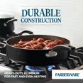 thumbnail image 3 of Farberware Cookstart DiamondMax Nonstick Jumbo Cooker with Lid and Helper Handle Dishwasher Safe 6 Quart Black, 3 of 5