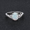 thumbnail image 4 of Fashion Jewelry Stone Opal Round Opal Hand White Ring Ring Jewelry Rings, 4 of 5