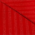 thumbnail image 5 of ColorFull House Indian Cotton Kantha Quilt, Red and Turquoise Leaf Pattern Design Kantha Gudri,Bedspread,Bedsheet,Throw Blanket Size( Double 90" x 108"), 5 of 5
