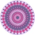 thumbnail image 1 of Ahgly Tapis Rond Lavable en Machine Intérieur Transitionnel Orchidée Violet, 8 Pieds Rond, 1 of 7