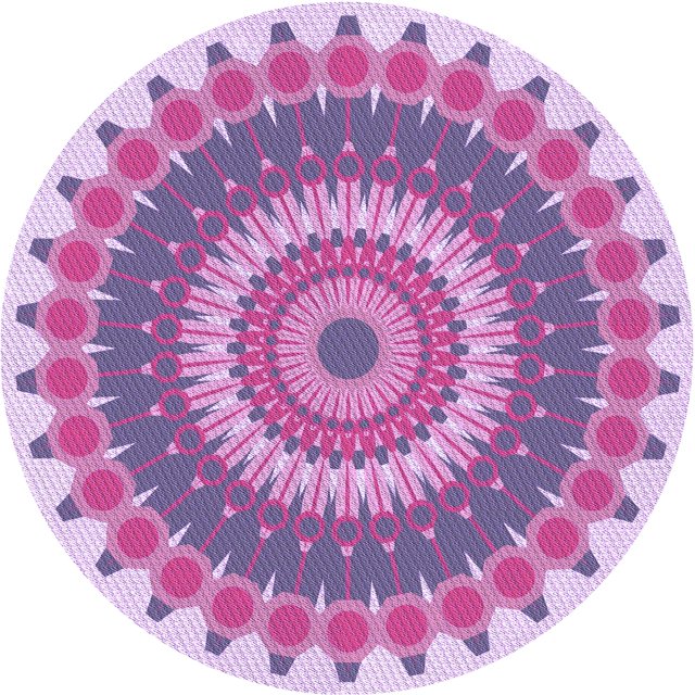 Ahgly Company Tapis Rond Lavable en Machine Intérieur Transitionnel Orchidée Violet, 3 Pieds Rond
