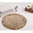 thumbnail image 1 of Better Trends Shaggy Border Collection is Ultra Soft, Plush and Absorbent Tufted Bath Mat Rug 100% Cotton in Vibrant Colors, 30" Round, Beige, 1 of 2
