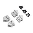 thumbnail image 1 of Bunblic Leaf Spring Mount Hangers Aluminum Replacement Lightweight Easy to Install Shock Absorption Practical Sturdy DIY RC Car Parts Silver, 1 of 5