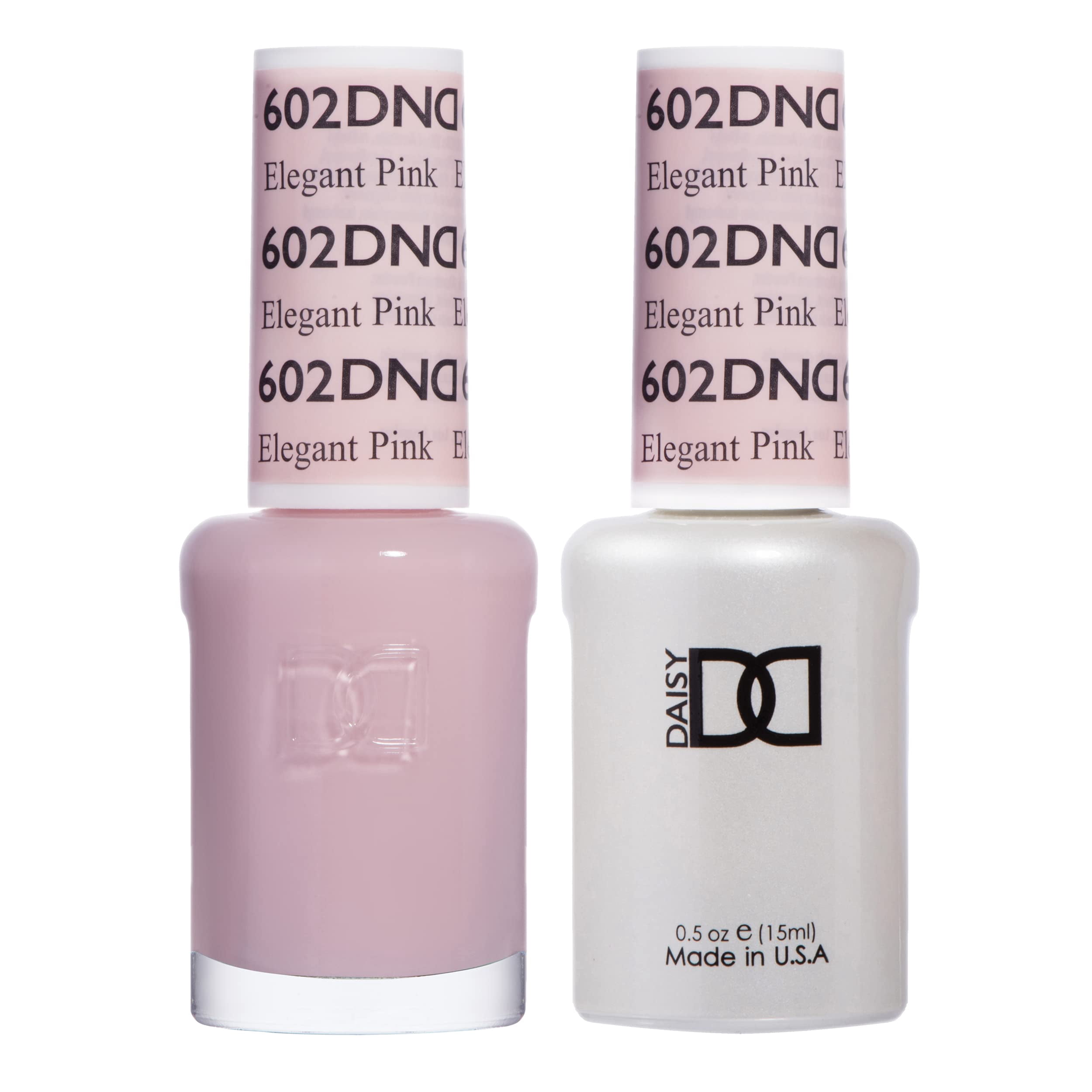 DND Gel Polish Set - 1 each of Pink Gel Polish and Pink Nail Polish, 602 Elegant Pink, 0.5 Fl Oz