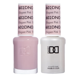 DND Jeu de gel polonais - 1 chacun de Pink Gel polonais et rose à ongles polonais, 602 Élégant rose, 0.5 C'est vrai.