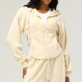 thumbnail image 2 of Wensltd Chandails à Capuchon Zippés pour Femmes avec Poches Mode Confortable Coupe Ajustée Chandail, 2 of 7