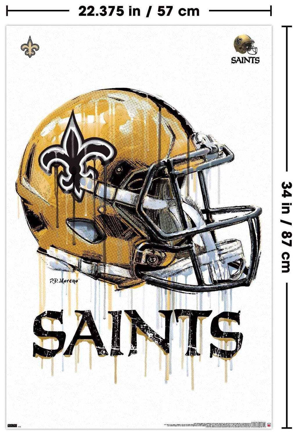 NFL New Orleans Saints - Casque anti-goutte 20