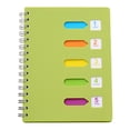 thumbnail image 1 of ZTTD 5 Subject Notebook, Spiral Notebooks College Ruled with Dividers Tabs, 240 Pages A5 Office Notebooks for Work, Professional Organizer Notebooks for Note Taking Office, Green, 1 of 9