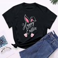 thumbnail image 4 of EGNMCR Chemises de Pâques pour Femmes Chemises Imprimé de Pâques T-shirt Col Rond Mode et Confortable Haut Manches Courtes Col Rond T-shirt pour Femmes, 4 of 7