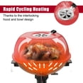 thumbnail image 3 of Patiojoy Gril BBQ Électrique Portable sur Pied avec Grille de Réchauffement Antiadhésive Amovible Température Réglable 1600 Watts Gril pour Usage Intérieur et Extérieur Rouge, 3 of 10