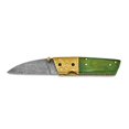 thumbnail image 1 of Damascus Steel Tinted Camel Bone Handle Knife, 1 of 1