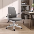 thumbnail image 2 of Vinsetto Office Chair Fabric Desk Chair with Flip-up Arms Swivel Seat Grey, 2 of 10