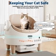 thumbnail image 3 of Garvee Smart Open-Top Automatic Self-Cleaning Cat Litter Box with App Control, 15-Layer Safety Protection and Large Waste Bin for Multiple Cats, 3 of 9