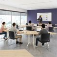 thumbnail image 3 of Scranton & Co Engineered Wood 60-inch Trapezoid Modular Conference Table in Elm, 3 of 8