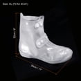 thumbnail image 2 of Unique Bargains Couvre-Chaussures Imperméables en Silicone Réutilisables et Pliables 29x22 cm, Surchaussures Imperméables, Blanc, 2 of 7