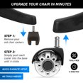 thumbnail image 4 of MotionGrey Roulettes Doubles pour Chaise de Bureau - Auto - Palettes à Rouleau, Roues Ergonomiques Rapides, Support Pivotant pour Chaise de Jeu de Bureau pour un Roulement Sécuritaire sur Toutes les Surfaces de Plancher (Ensemble de 5), 4 of 8