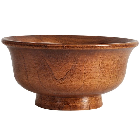 Minkissy Wooden Bowl 1Pack Wood Rice Bowl for Serving Rice Soup and Other Dishes in Kitchen or Dining
