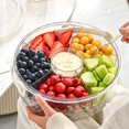 thumbnail image 4 of Grand Plateau de Service Réfrigéré avec Couvercle, Poignée et Porte-Drap, Plateau Réfrigéré pour Fruits pour Fêtes, 4 of 6