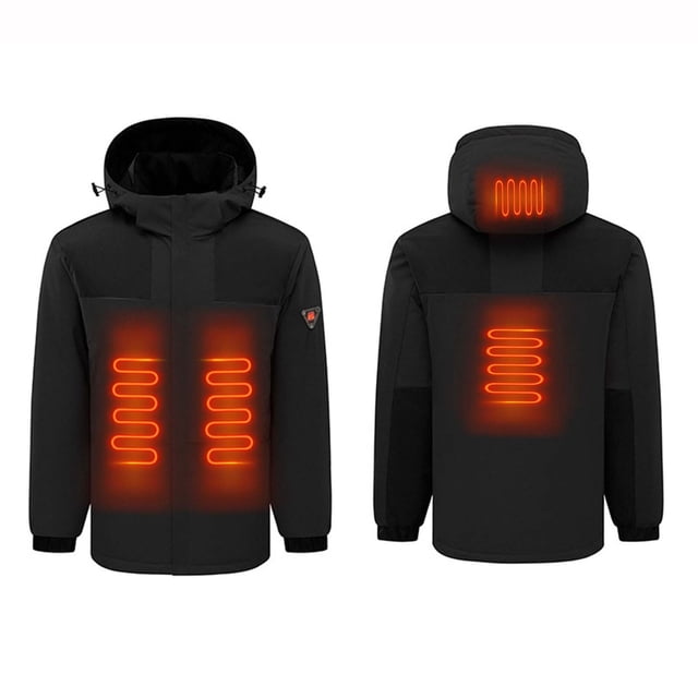 Meichang Heated Jackets for Men Women without Battery Pack Included,Waterproof Windproof Electric Heated Jacket 4 Heating Zones Cold Weather Rechargeable Heated Coat