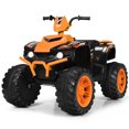 thumbnail image 1 of Costway 12V Kids 4-Wheeler ATV Quad Ride On Car w/ LED Light & Music Orange, 1 of 10