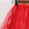 thumbnail image 3 of LUOGENLI Robe Enfants Filles Noël Danse Fête Jupe en Tulle Dessin Animé Jupes de Ballet Serre-Tête Ensemble 4 Pcs Robe pour Filles Tendance Grande Taille Rouge 6-8 Ans, 3 of 3