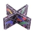 thumbnail image 2 of Black Portable Folding Puzzle Toy 8 Panels 3 Rings Stress Relief Sensory Fidget Board Game Focus Training Brain Teaser Travel Activity Desk Game For Adults Kids, 2 of 5