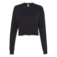 thumbnail image 1 of Bella Plus Canvas B53205504 Womens Cropped Crew Fleece, Black - Medium, 1 of 3