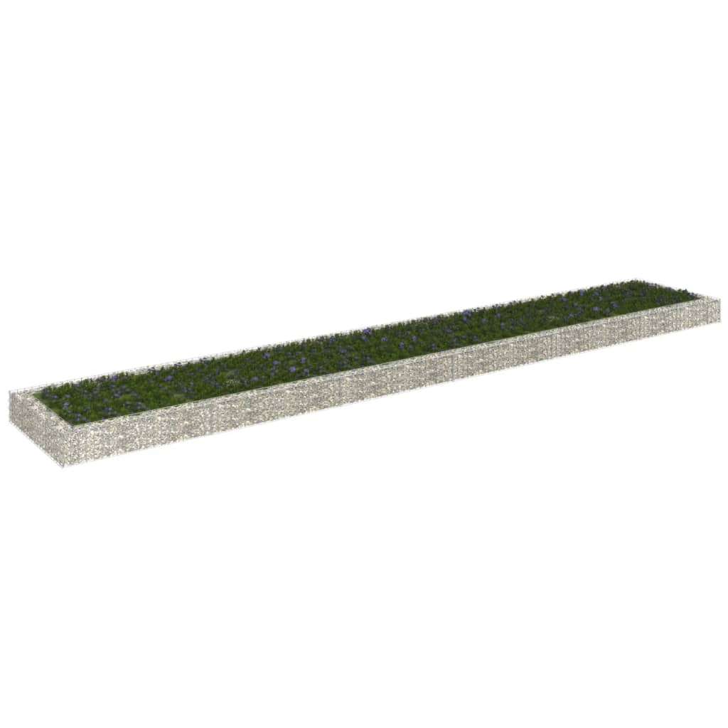 vidaXL Gabion Lit Surélevé Acier Galvanisé 600x100x20 cm