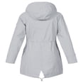 thumbnail image 2 of Imperméable pour Femmes à Fermeture Éclair, à Capuche, Doublé, Coupe-Vent, Léger, Manteau de Pluie d'Extérieur, 2 of 3