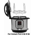 thumbnail image 4 of Steamer Rack Trivet with Handles Compatible with Instant Pot Accessories 6 Qt 8 Quart,Stainless Steel Steaming Rack Trivets for Electric Pressure Cooker, 4 of 8