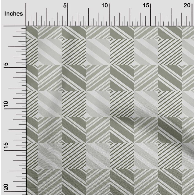 oneOone Silk Tabby Fabric Stripe Geometric Printed Craft Fabric BTY 42 Inch Wide