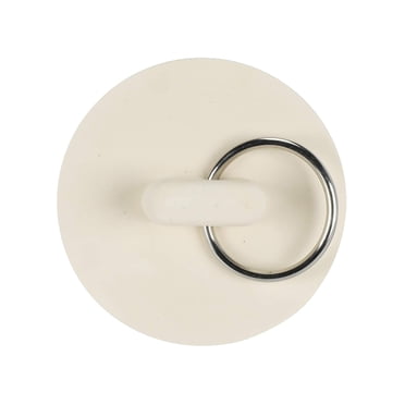 Bathroom Accessory Set Tub Drain Stopper with Hanging Ring for Bathrooms and Kitchens 2-Pack Fits 1 5/8" to 1 3/4" Drains White