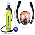 thumbnail image 2 of Graflsoa Yellow S5000plus Diving Set B - 6061 Aluminum Tank, PC Mask, 1L Air Tank, Diving Gear Kit, 2 of 7