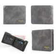 thumbnail image 4 of Men's Wallet Faux Leather Matte Bifold Wallet Credit Card Holder with ID Window, 4 of 10