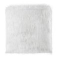 thumbnail image 1 of HomePop Faux Fur Poof Ottoman, White, 1 of 2