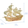 thumbnail image 2 of Kit de Casse-Tête en Bois pour Enfants Bricolage Design de Navire Marchand Tour en Bois Kit de Modèle en Bois, 2 of 5