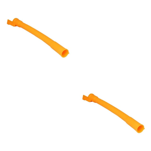 Transemion Plastic Funnel Light-weight Handy Installation Oil Funnels Convenient Craftsmanship Cars Tube Relief Vehicle Dipstick 2Set
