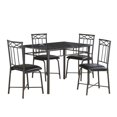 thumbnail image 1 of Monarch Specialties Dining Table Set, 5pcs Set, Small, 48" Rectangular, Faux Marble, Kitchen, Metal, Laminate, Brown Marble Look, Contemporary, Modern, 1 of 2