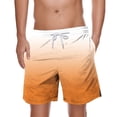 thumbnail image 1 of Plebaso Men's Gradient Color Shorts Casual Lightweight Beachwear Shorts Summer Classic Drawstring Shorts, 1 of 4