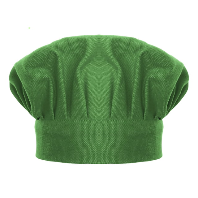 TOPTIE Chef Hat for Kid & Adult, Cotton Elastic Adjustable Kitchen Cooking Baking Hat-Kelly Green-S