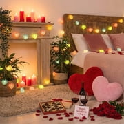 Led String Lights for Room Decor - Romantic Heart Design Lanterns, Plastic Led Lighting for Ambiance, JKODE