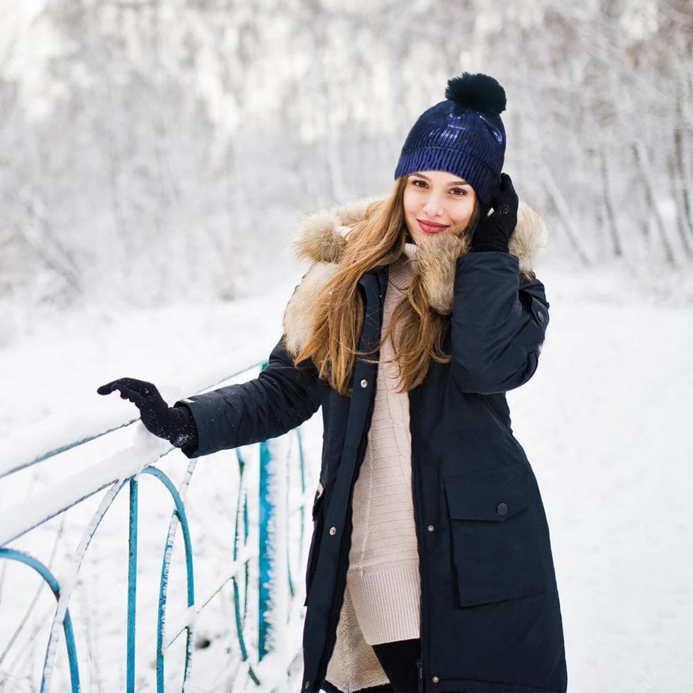 Winter Hat Thick Cable Knit Warm Beanie For Women Men With  display picture 1