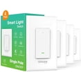 thumbnail image 2 of GHome Smart Switch,Smart Interrupteur Lumineux Wi‐Fi Compatible avec Alexa et Google Assistant 2,4 GHz, Monopole, Fil Neutre Requis, Certifié UL, Commande à Distance/voix, Aucun Concentrateur Requis (Lot de 4), 2 of 4