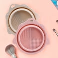 thumbnail image 2 of Brush Cleaning Mat Different Gear Design with Hanging Hole Foldable Silicone Brush Cleaner Bowl Scrubber Home Use, 2 of 8