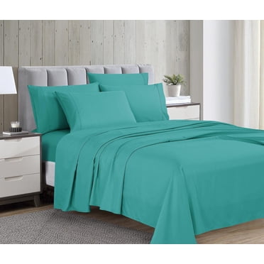 Swift Home Luxury 4-Piece Sheet Set with Extra Pillow Case, TwinXL, Larkspur Blue