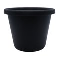 thumbnail image 1 of The HC Companies 14 Inch Round Classic Planter, Plastic Plant Pot, Black, 1 of 5