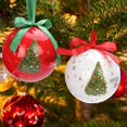 thumbnail image 4 of 7.5cm Christmas Balls Pinup Picture Christmas Patterns Decorative Ribbon Smooth Surface Glossy Finish Hanging Decoration Shatterproof Vibrant Decorative Christmas Balls for Party, 4 of 8